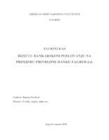 Rizici u bankarskom poslovanju na primjeru Privredne banke Zagreb d.d.