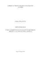 prikaz prve stranice dokumenta Utjecaj kriptovaluta kao investicijskog sredstva na financijska tržišta
