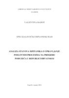 prikaz prve stranice dokumenta Analiza stavova ispitanika o upravljanju poslovnim procesima na primjeru poduzeća u Republici Hrvatskoj
